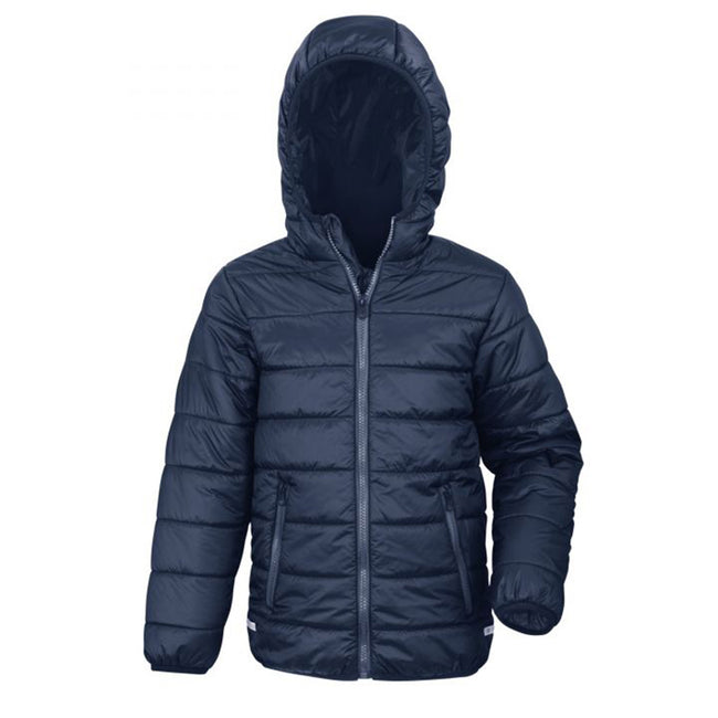 Navy - Front - Result Core Childrens-Kids Junior Padded Showerproof & Windproof Jacket