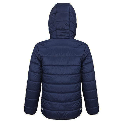 Navy - Back - Result Core Childrens-Kids Junior Padded Showerproof & Windproof Jacket