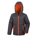 Black- Orange - Front - Result Core Childrens-Kids Junior Padded Showerproof & Windproof Jacket