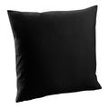 Black - Front - Westford Mill Fairtrade Cotton Canvas Cushion Cover