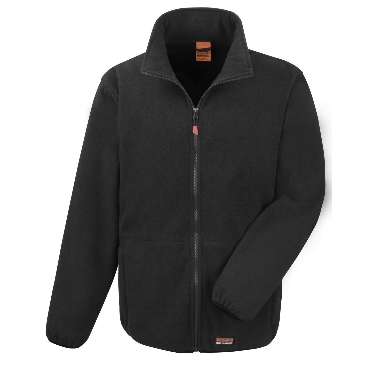 Black - Front - Result Work-Guard Mens Heavy Duty Microfleece Work Jacket