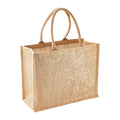 Natural Gold - Front - Westford Mill Metallic Shimmer Jute Shopper-Tote Bag