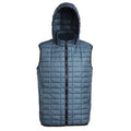 Steel - Front - 2786 Mens Honeycomb Zip Up Hooded Gilet-Bodywarmer