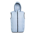 White - Front - 2786 Mens Honeycomb Zip Up Hooded Gilet-Bodywarmer