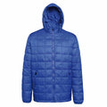 Royal - Front - 2786 Mens Box Quilt Hooded Zip Up Jacket