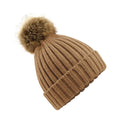 Biscuit Beige - Front - Beechfield Unisex Cuffed Design Winter Hat