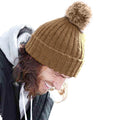 Biscuit Beige - Back - Beechfield Unisex Cuffed Design Winter Hat