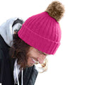 Fuchsia - Back - Beechfield Unisex Cuffed Design Winter Hat