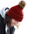 Classic Red - Back - Beechfield Unisex Cuffed Design Winter Hat