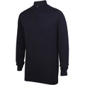 Navy - Lifestyle - Henbury Mens 1-4 Zip Long Sleeve Jumper