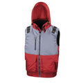 Red-Grey - Front - Result Work-Guard Mens X-Over Sleeveless Gilet