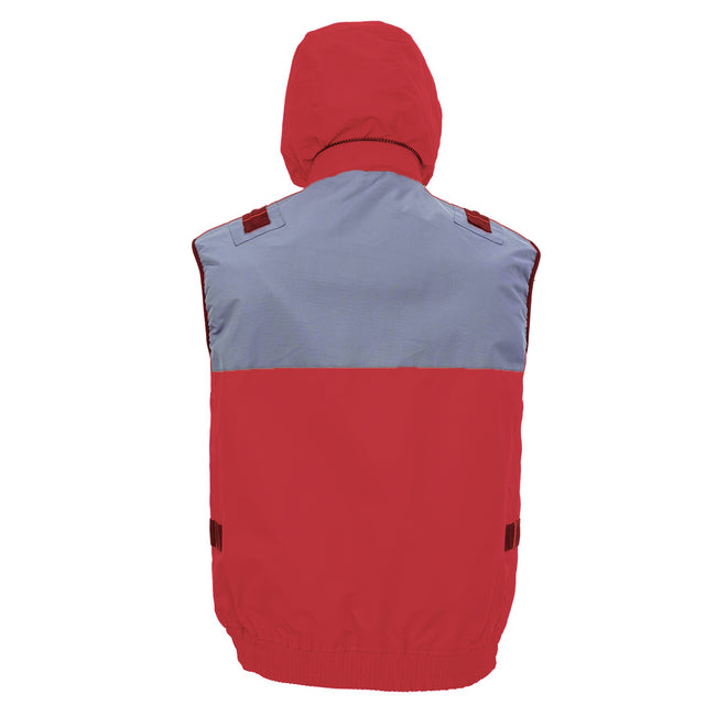 Red-Grey - Back - Result Work-Guard Mens X-Over Sleeveless Gilet