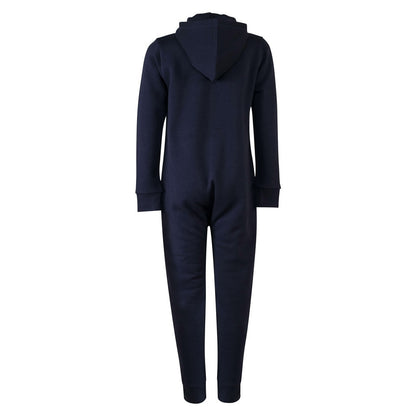 Navy - Back - Skinnifit Minni Childrens-Kids Zip Up All-In-One