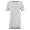 Heather Grey - Front - Comfy Co Womens-Ladies Oversized Sleepy T Short Sleeve Pyjama T-Shirt