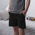 Black - Back - Comfy Co Mens Elasticated Lounge Shorts
