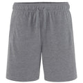 Charcoal - Front - Comfy Co Mens Elasticated Lounge Shorts