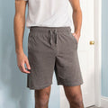 Charcoal - Side - Comfy Co Mens Elasticated Lounge Shorts