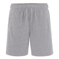 Heather Grey - Front - Comfy Co Mens Elasticated Lounge Shorts