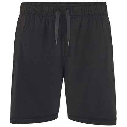 Black - Front - Comfy Co Mens Elasticated Lounge Shorts