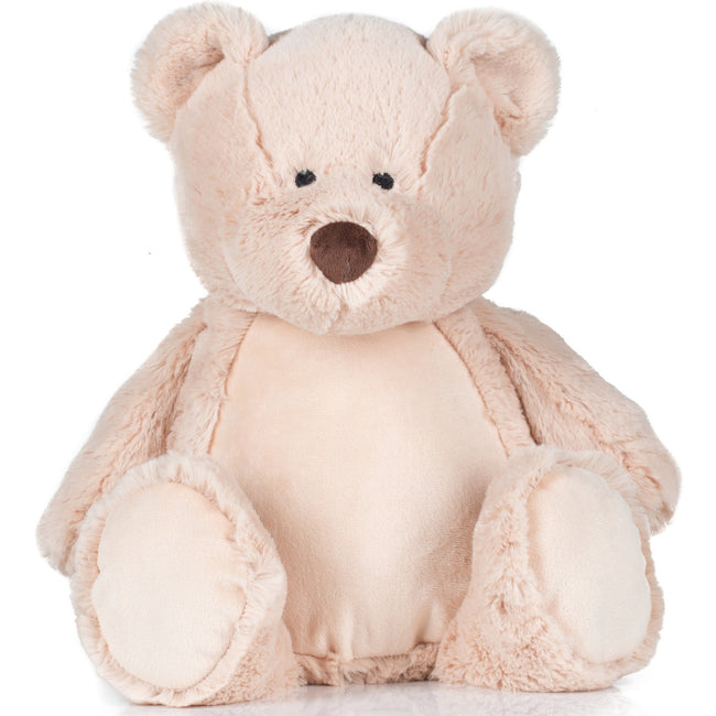 Mid Brown - Front - Mumbles Childrens-Kids Zippie Teddy Bear Soft Plush Toy