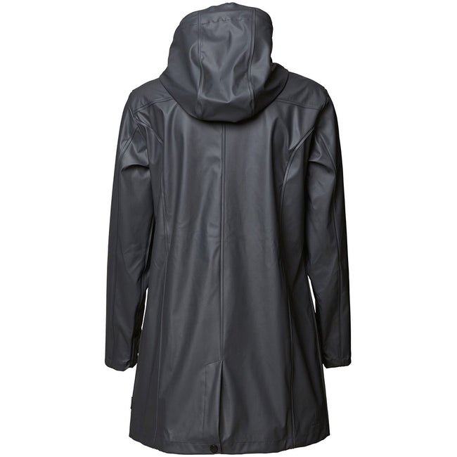 Charcoal - Back - Nimbus Womens-Ladies Huntington Hooded Waterproof Fashion Raincoat