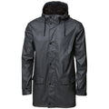 Charcoal - Front - Nimbus Mens Huntington Hooded Waterproof Fashion Raincoat