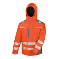 Orange - Front - Result Safeguard Mens Dynamic Hi-Visibility Softshell Work Coat