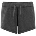Charcoal - Front - Comfy Co Womens-Ladies Elasticated Lounge Shorts