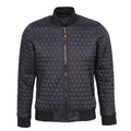 Black - Front - 2786 Womens-Ladies Quilted Zip Up Flight Jacket