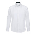 White- Black - Front - Alexandra Mens Roll Sleeve Hospitality Work Shirt