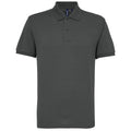 Charcoal - Front - Asquith & Fox Mens Short Sleeve Performance Blend Polo Shirt