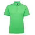Lime - Front - Asquith & Fox Mens Short Sleeve Performance Blend Polo Shirt