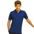 Royal - Back - Asquith & Fox Mens Short Sleeve Performance Blend Polo Shirt