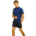 Royal - Side - Asquith & Fox Mens Short Sleeve Performance Blend Polo Shirt