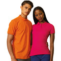 Orange - Back - Asquith & Fox Mens Short Sleeve Performance Blend Polo Shirt