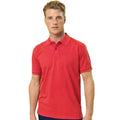 Red - Back - Asquith & Fox Mens Short Sleeve Performance Blend Polo Shirt