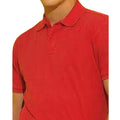 Red - Side - Asquith & Fox Mens Short Sleeve Performance Blend Polo Shirt