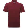 Burgundy - Front - Asquith & Fox Mens Short Sleeve Performance Blend Polo Shirt