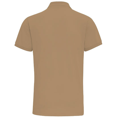 Khaki - Back - Asquith & Fox Mens Short Sleeve Performance Blend Polo Shirt