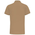 Khaki - Back - Asquith & Fox Mens Short Sleeve Performance Blend Polo Shirt