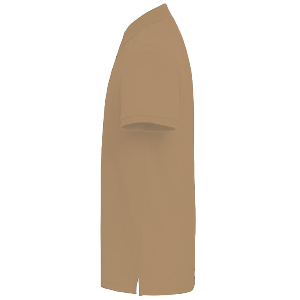 Khaki - Side - Asquith & Fox Mens Short Sleeve Performance Blend Polo Shirt