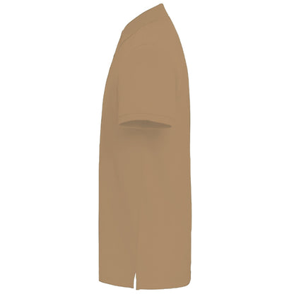 Khaki - Side - Asquith & Fox Mens Short Sleeve Performance Blend Polo Shirt