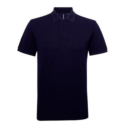 Navy - Front - Asquith & Fox Mens Short Sleeve Performance Blend Polo Shirt
