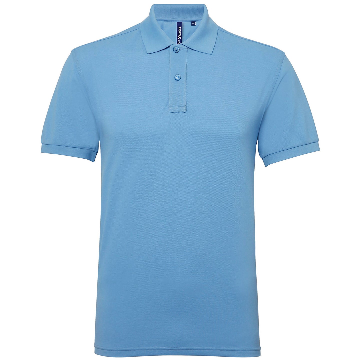 Cornflower - Front - Asquith & Fox Mens Short Sleeve Performance Blend Polo Shirt