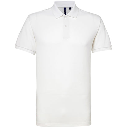 White - Front - Asquith & Fox Mens Short Sleeve Performance Blend Polo Shirt