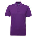 Purple - Front - Asquith & Fox Mens Short Sleeve Performance Blend Polo Shirt