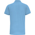 Cornflower - Back - Asquith & Fox Mens Short Sleeve Performance Blend Polo Shirt