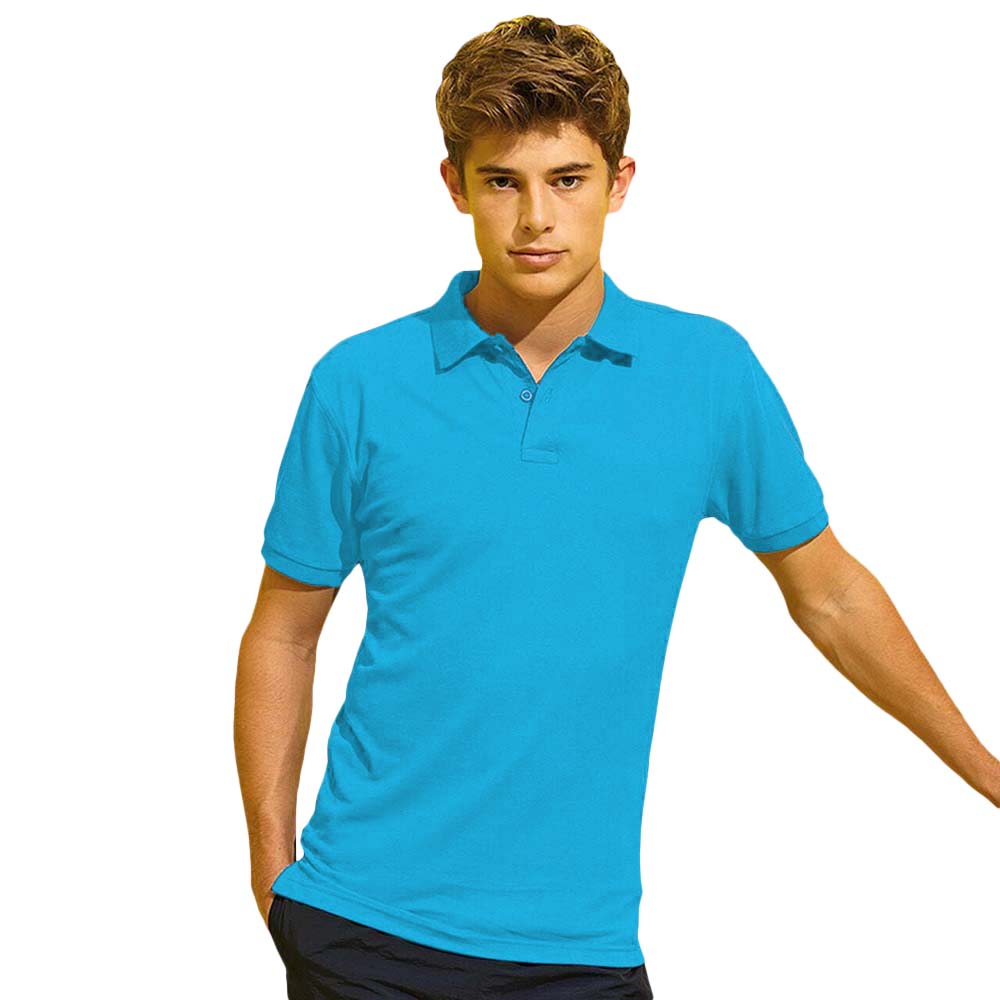 Turquoise - Back - Asquith & Fox Mens Short Sleeve Performance Blend Polo Shirt