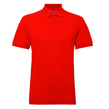 Cherry Red - Front - Asquith & Fox Mens Short Sleeve Performance Blend Polo Shirt
