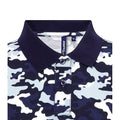 Camo Blue - Side - Asquith & Fox Mens Short Sleeve Camo Print Polo Shirt